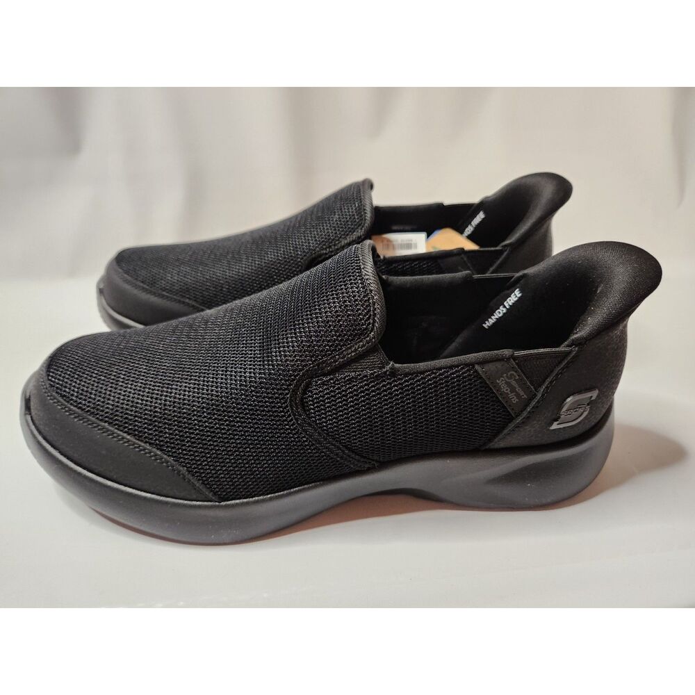 S Sport by Skechers Men’s 10.5 Black Memory Foam Hands Free Step-Ins